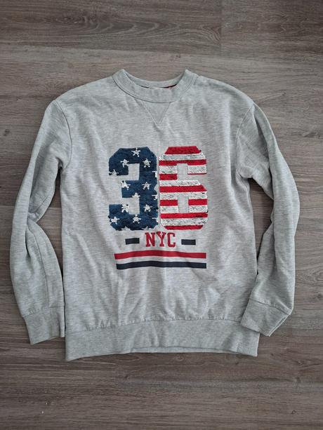 2xseda zateplena mikina, h&m,158