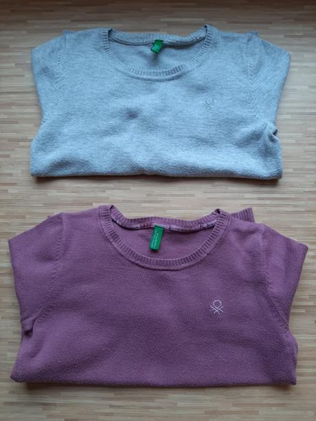 Fialovy tenky svetrik, benetton,104