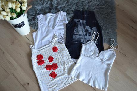 Balík dámskych tričiek a tielok 4 ks, veľkosť s, s