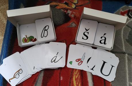 Učebné pomôcky pre 1.ročník - abeceda na kartách, 