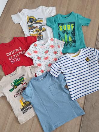 Balík tričká 7ks veľ.110/116, h&m,110