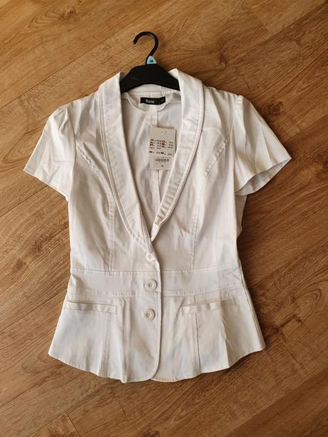 Biele sako s krátkym rukávom, 36