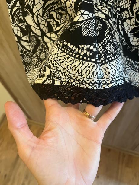 Koktailové šaty čiernobiele, f&f,34