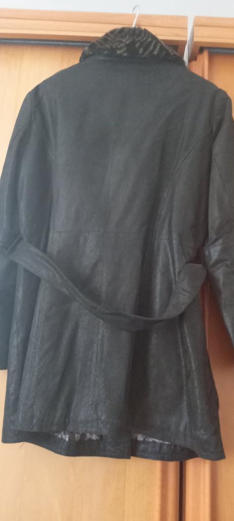 Kabát z brúsenej kože, c&a,42