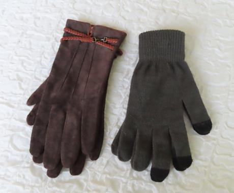 2x dámske rukavičky veľ. m/l, l