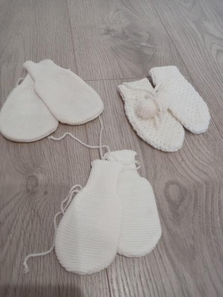 3x biele rukavičky, <50