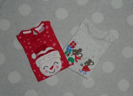 2 x vianočné tričko na 9 mesiacov, marks & spencer,74