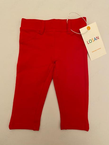 Zateplené leginky červene, losan,68 / 74 / 80 / 86 / 92