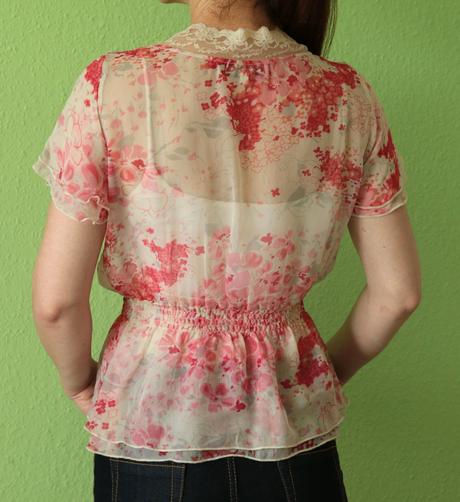 Kvietkovaná blúzka noa noa - pravý hodváb, s