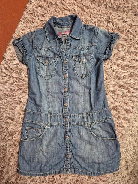 Riflové šaty, h&m,128