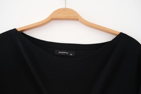 Čierny pulóver 3/4 rukáv, reserved,xl