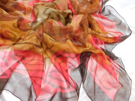 Jacques heim paris kvalitná luxusna hodvabna šatka, xxl