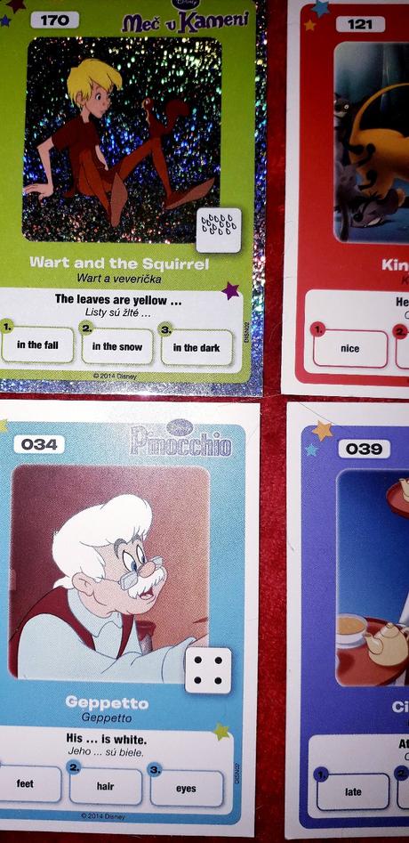 Karticky na ucenie anglictiny,150 ks, 