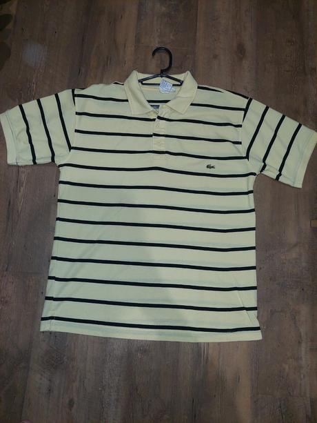 Zlte pasikave tricko, lacoste,l