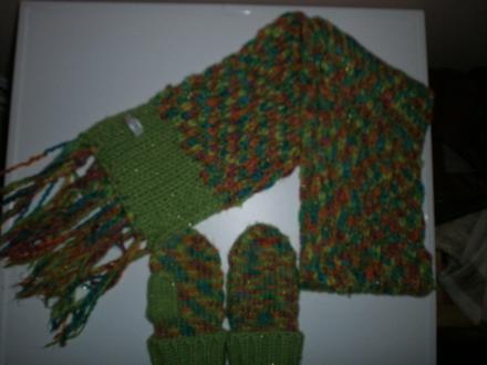 Súprava šál+palčiaky trl, 158