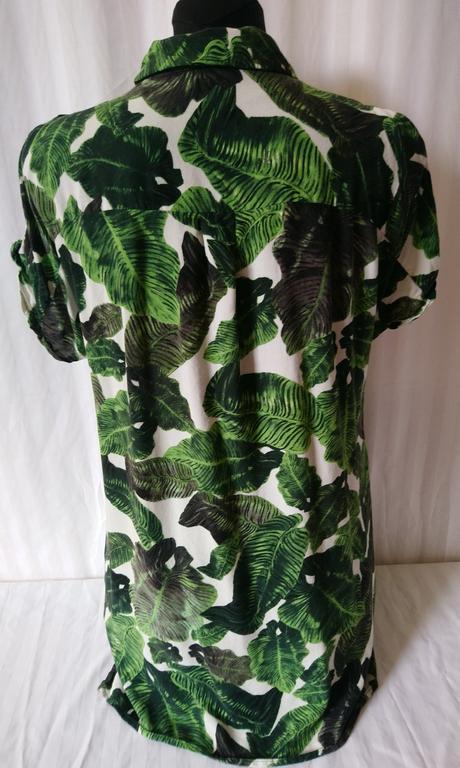 Dámska predĺžená blúzka so zeleným vzorom, topshop, topshop,l