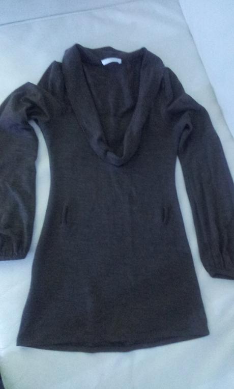 Hneda predlzena tunika, promod,s