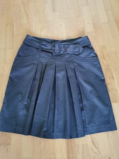 Tmavošeda saténová sukňa, h&m,42