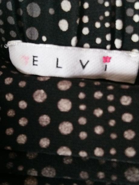 Elastická čierno sivo biela sukňa s bodkami, elvi, xxxl