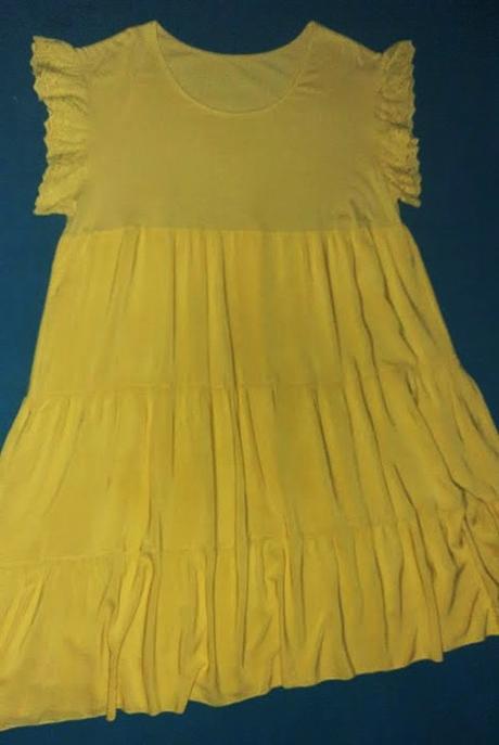 Predám žlté šaty s volánmi - nadmerná veľkosť, 5xl