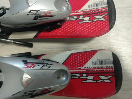 Lyže tecno pro 70 + lyžiarky zachovalé pekné, 70-79 cm