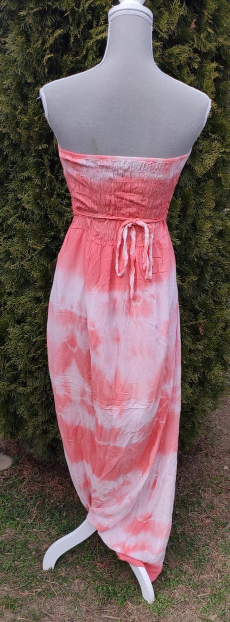 Koralové batikované maxišaty, m