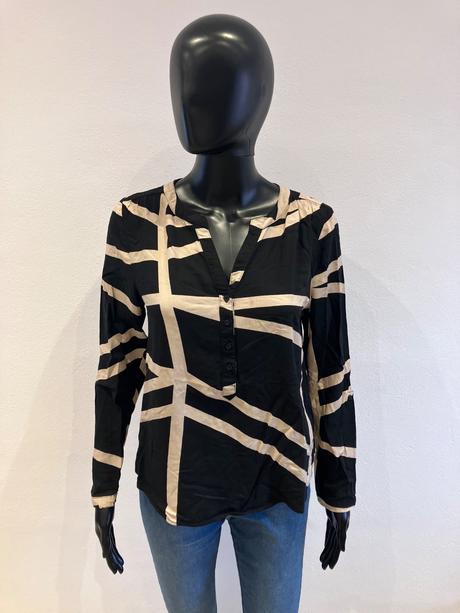 Dámska blúzka krémovo čierna street one (34), street one,xs