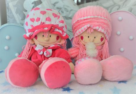 2x textilná bábika, 