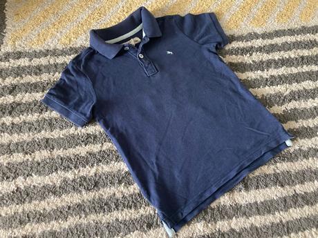 Tmavomodrá polokošeľa 110/116, h&m,110