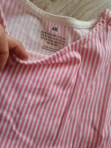 Letné bavlnené šaty, vel. 134/140, h&m,134