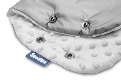 Sensillo rukávnik na kočík minky šedý, 