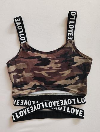 Letný army top, s