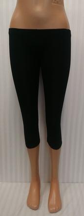 Dámske elastické čierne 3/4 legíny, xs, xs