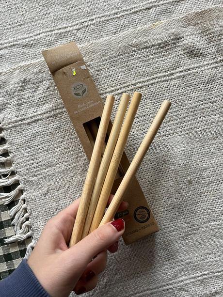 10 ks bambusové slamky, 