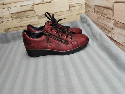 Rieker 38 - dámske kožené bordové topánky, rieker,38