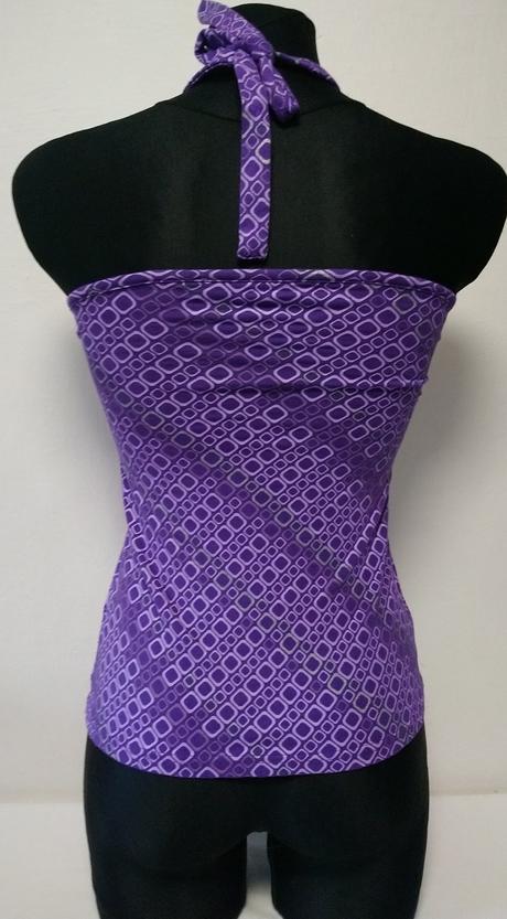 Dámsky fialový elastický top so vzorom, colours of, colours of the world,xs