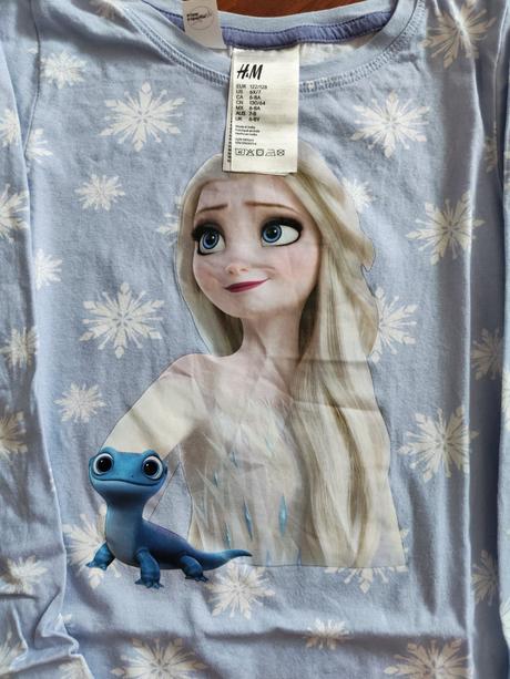 Nočná košela frozen s dlhým rukávom, h&m,128