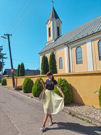 Plisovaná sukňa, s