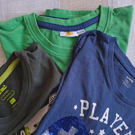 Tričká dlhý rukáv 3ks, sinsay,134