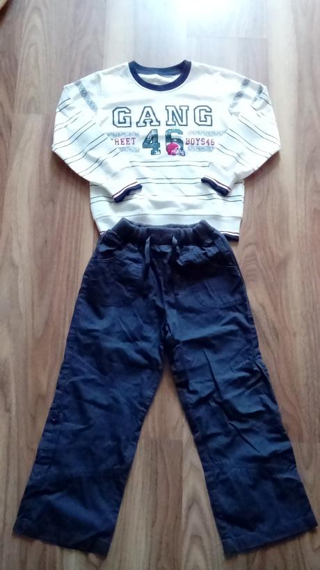 Tenké nohavice plus tenka mikina, f&f,116