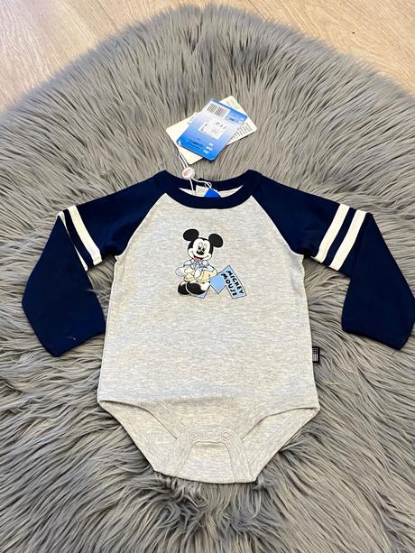 Chlapčenské body mickey mouse (3-6 mes.), original marines,68