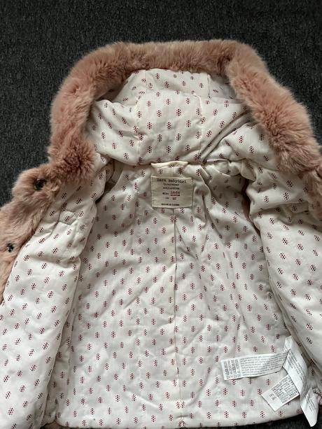 Kabát kožúškový, zara,92