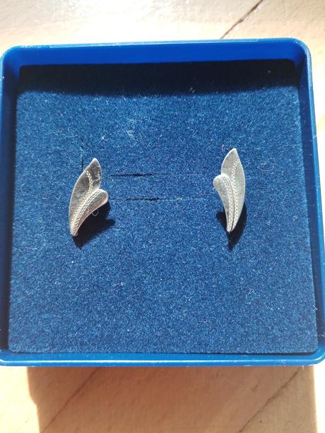 Strieborné náušnice napichovacky, 