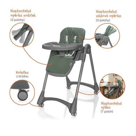 Nová detská jedálenská stolička zopa viac farieb, zopa