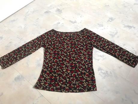 Romantické kvetinkové tričko, xs