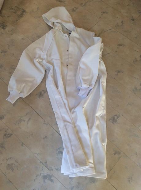Biely pracovný plášť xxl/xxxl, xxxl