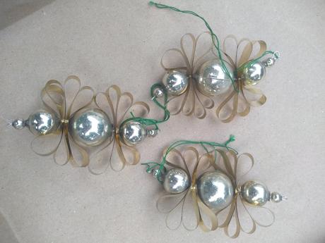 Retro vianočne ozdoby 3 ks - 12 eur,