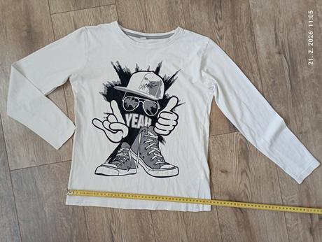 Biele tričko 140/146, bonprix,140