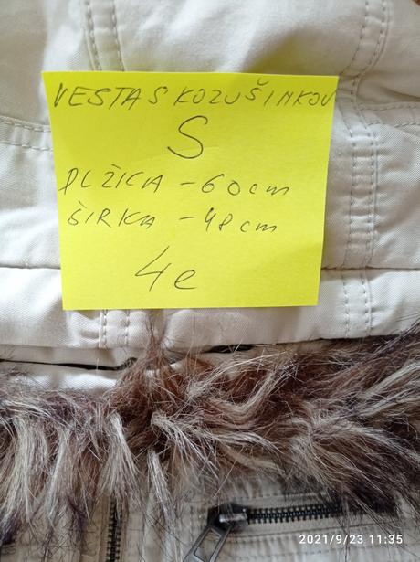 Vesta s kožušinkou  s, s