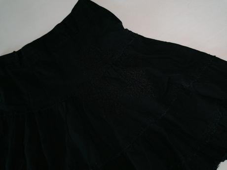 Ľanová a bavlnená sukňa, s